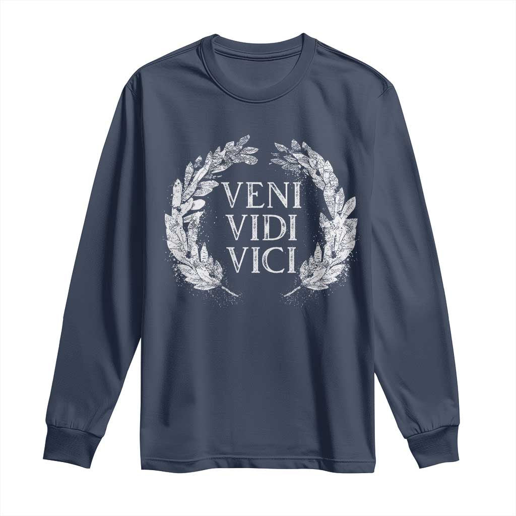 Julius Caesar Veni Vidi Vici Long Sleeve Shirt Latin Roman History