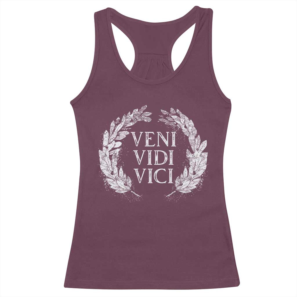 Julius Caesar Veni Vidi Vici Racerback Tank Top Latin Roman History
