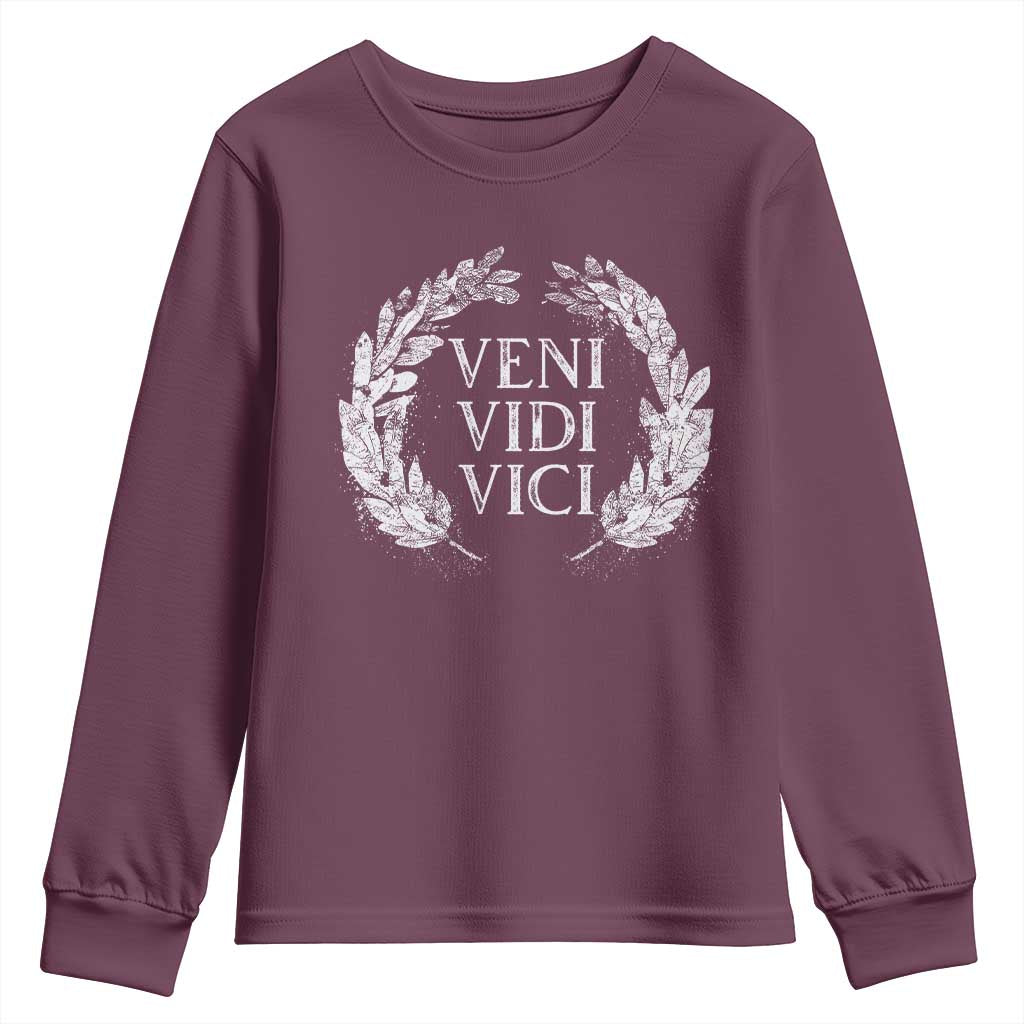 Julius Caesar Veni Vidi Vici Youth Sweatshirt Latin Roman History