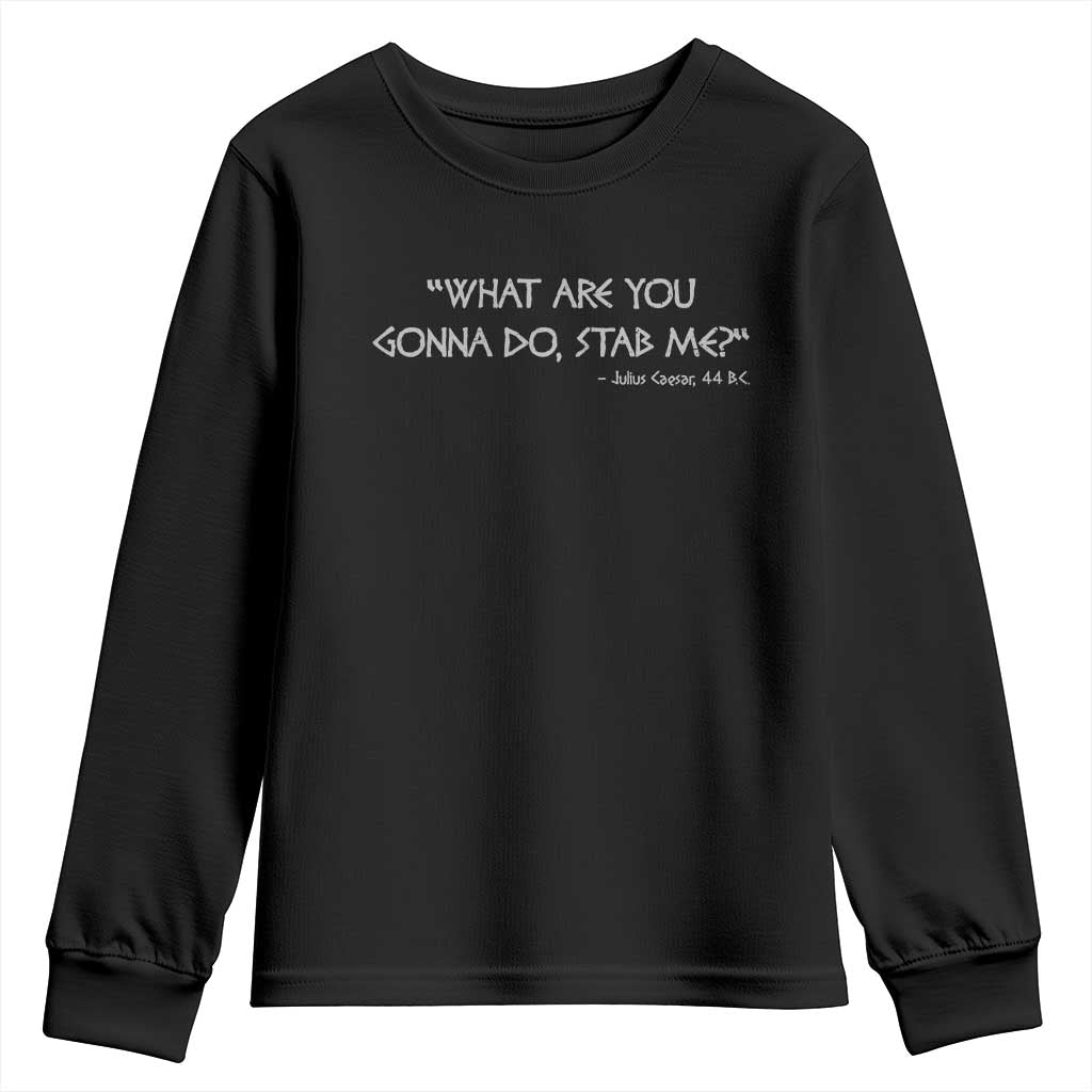 Julius Caesar Youth Sweatshirt What Are You Gonna Do Stab Me Roman History