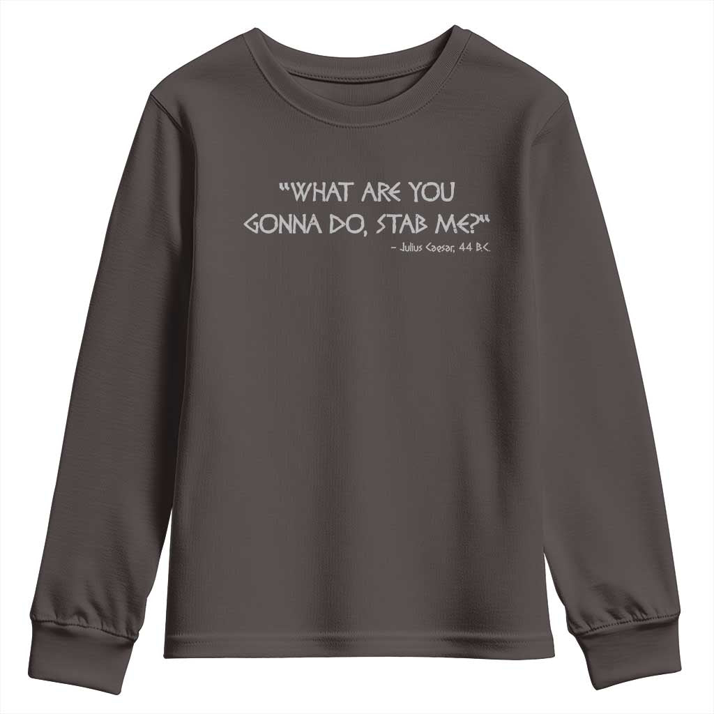 Julius Caesar Youth Sweatshirt What Are You Gonna Do Stab Me Roman History