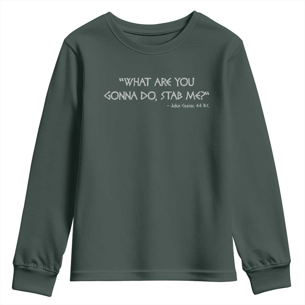 Julius Caesar Youth Sweatshirt What Are You Gonna Do Stab Me Roman History