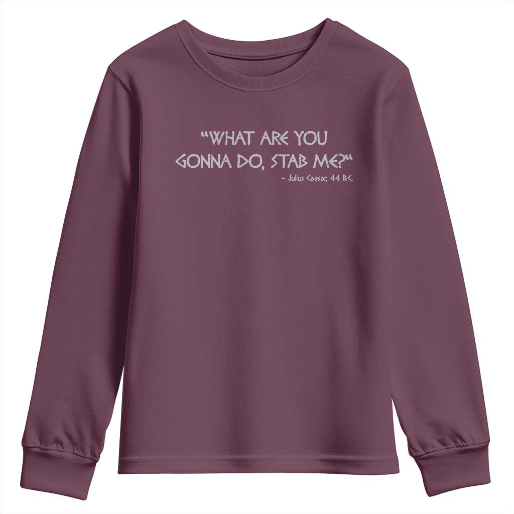 Julius Caesar Youth Sweatshirt What Are You Gonna Do Stab Me Roman History