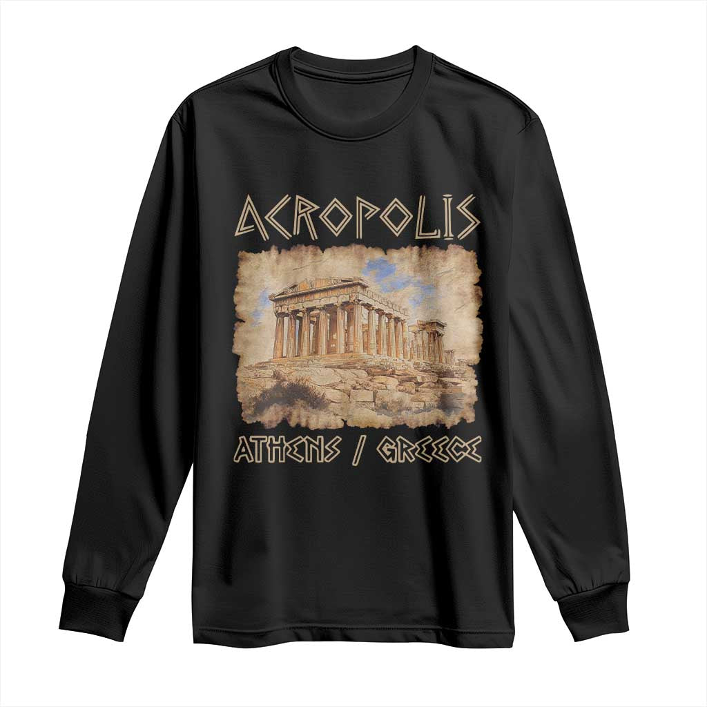 Acropolis Athens Greece Souvenir Greek Parthenon Long Sleeve Shirt