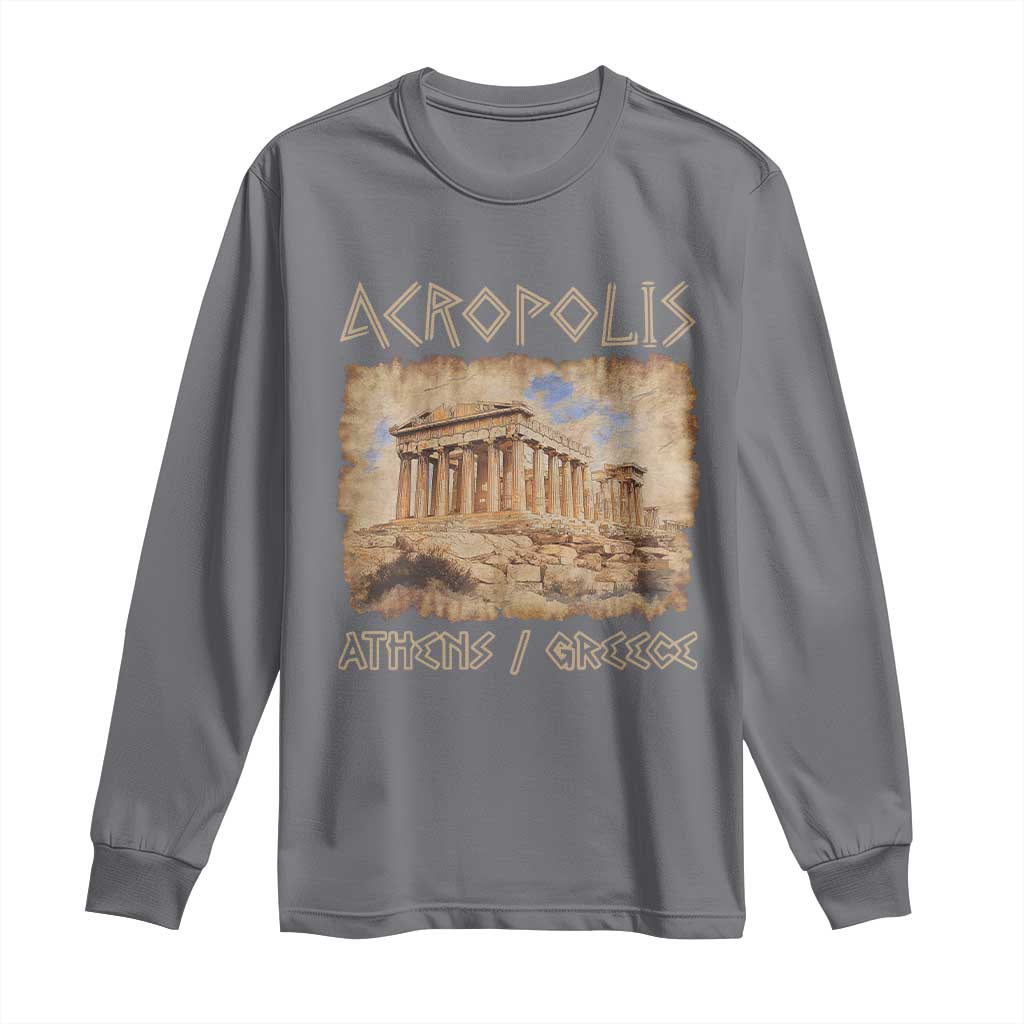 Acropolis Athens Greece Souvenir Greek Parthenon Long Sleeve Shirt