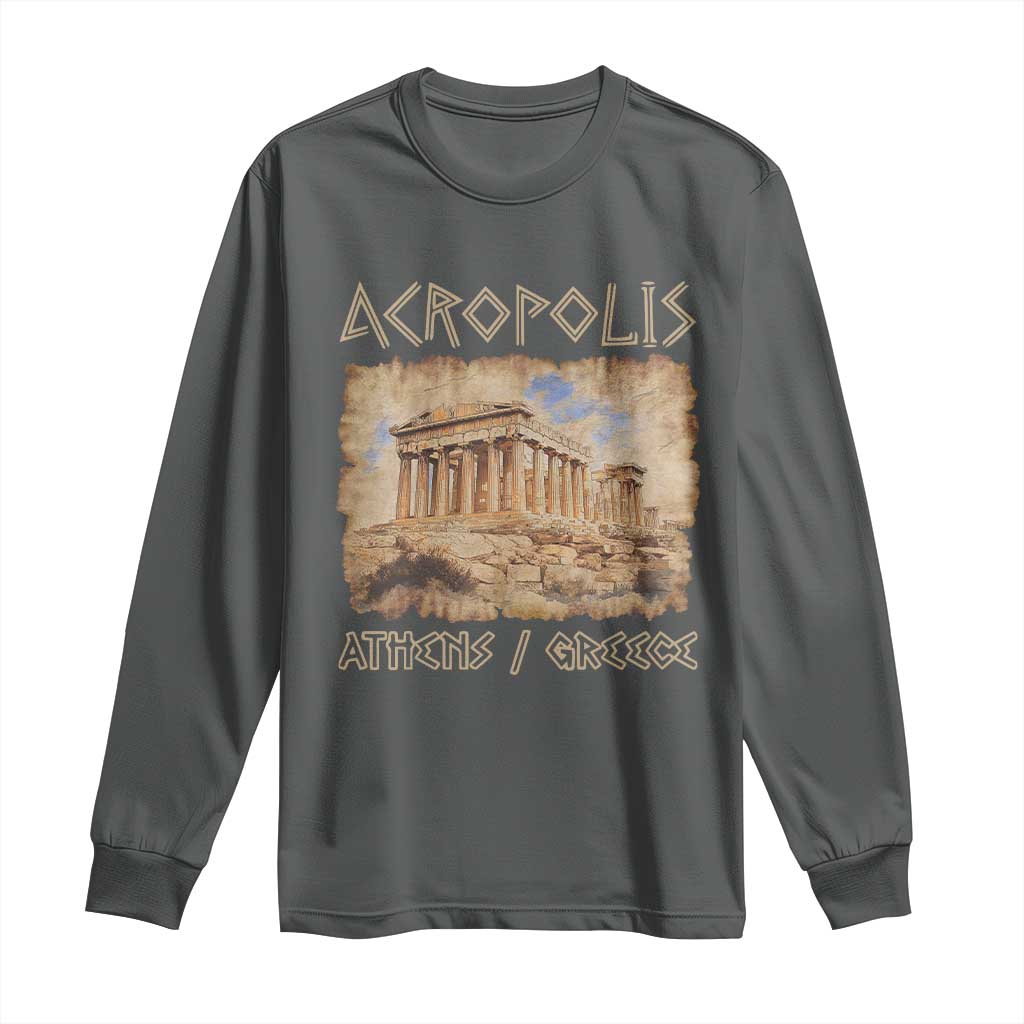 Acropolis Athens Greece Souvenir Greek Parthenon Long Sleeve Shirt