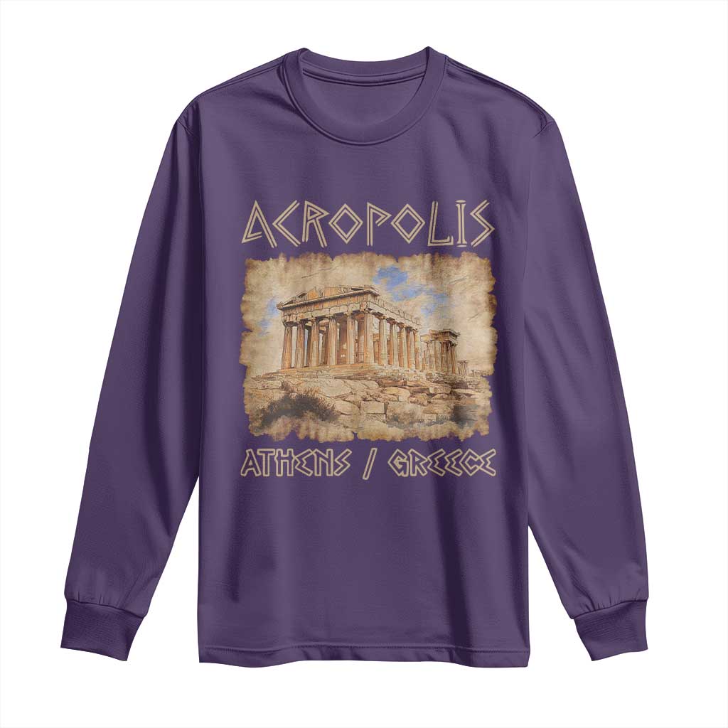 Acropolis Athens Greece Souvenir Greek Parthenon Long Sleeve Shirt