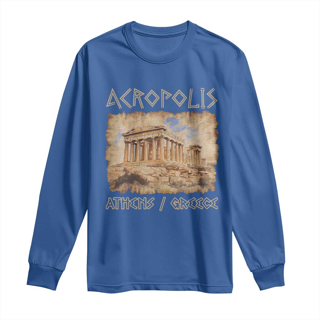 Acropolis Athens Greece Souvenir Greek Parthenon Long Sleeve Shirt