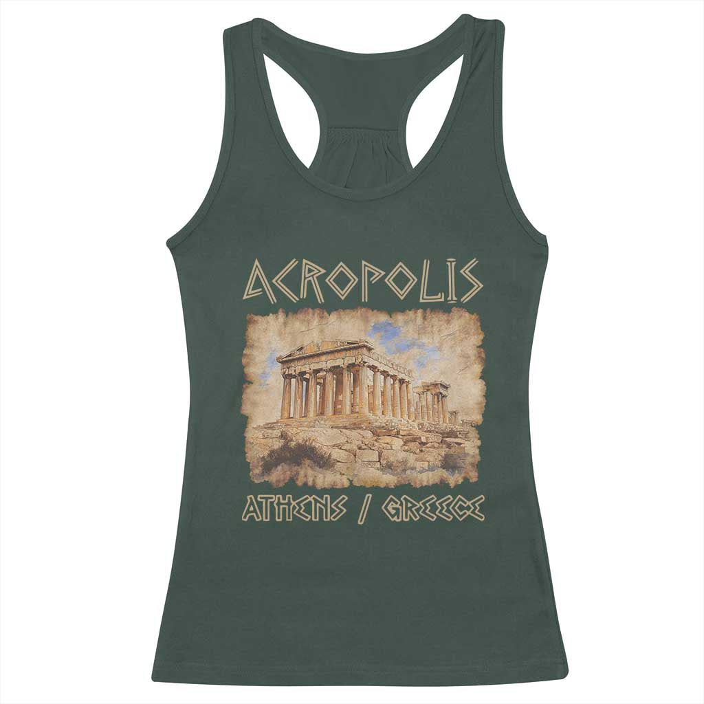 Acropolis Athens Greece Souvenir Greek Parthenon Racerback Tank Top