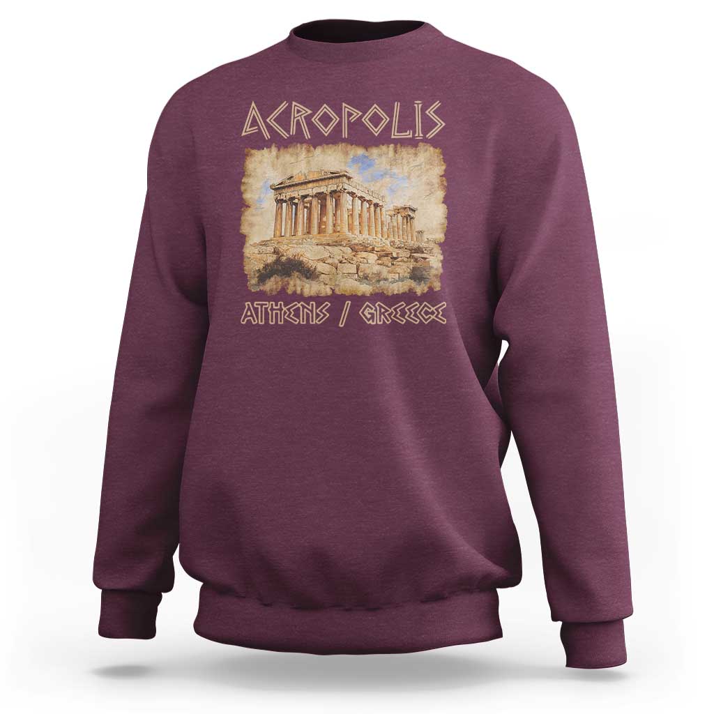 Acropolis Athens Greece Souvenir Greek Parthenon Sweatshirt
