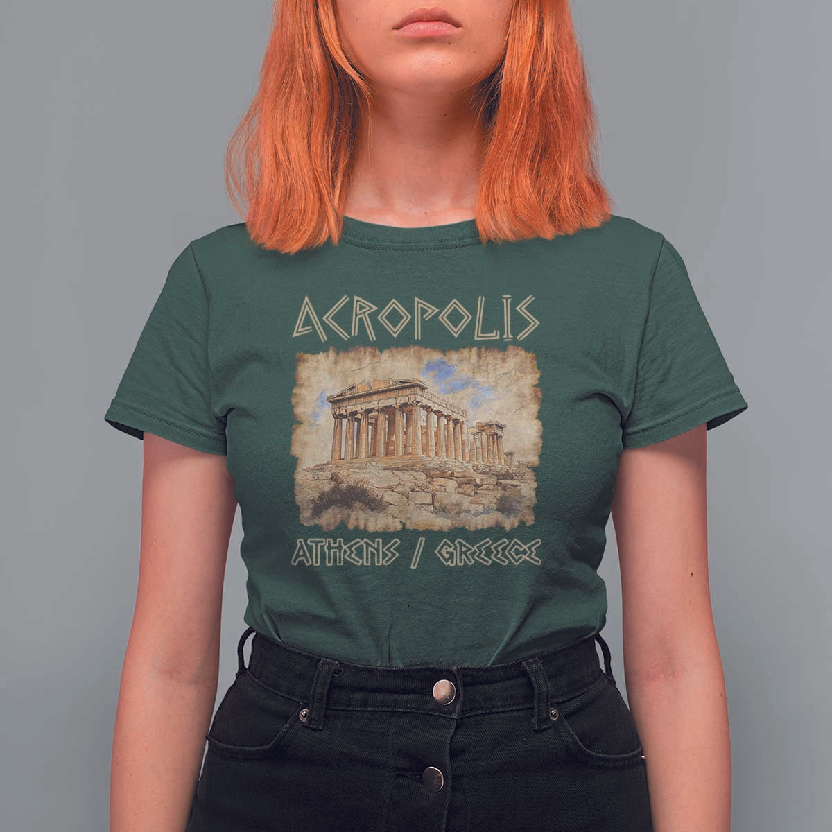 Acropolis Athens Greece Souvenir Greek Parthenon T Shirt For Women