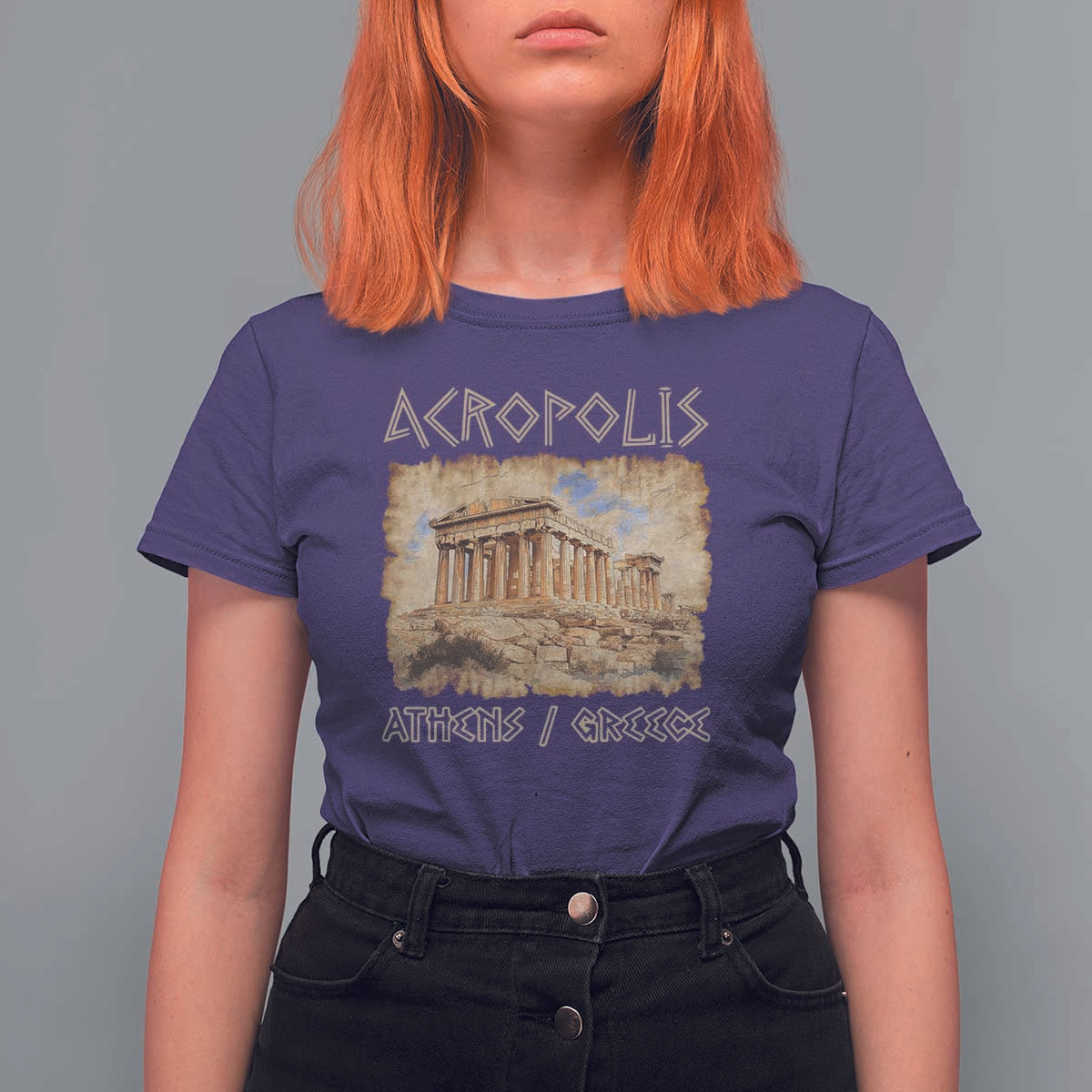 Acropolis Athens Greece Souvenir Greek Parthenon T Shirt For Women