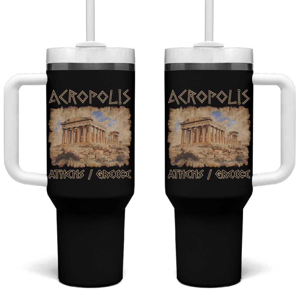 Acropolis Athens Greece Souvenir Greek Parthenon Tumbler With Handle