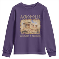 Acropolis Athens Greece Souvenir Greek Parthenon Youth Sweatshirt