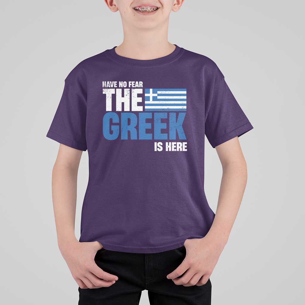 Proud Greece T Shirt For Kid Have No Fear The Greek Is Here