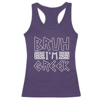 Proud Greece Racerback Tank Top Bruh I'm Greek