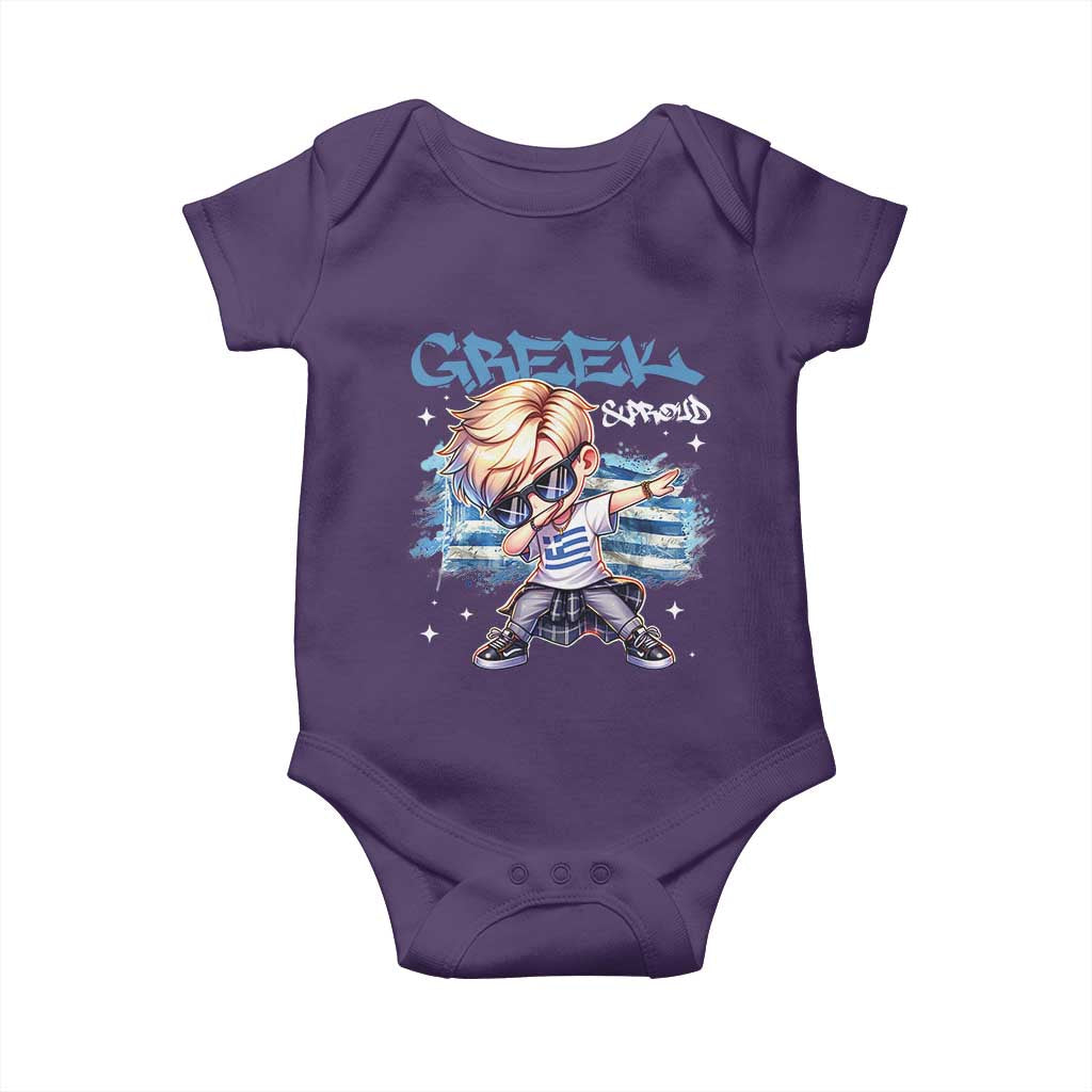 Funny Greek Boy Baby Onesie Greek And Proud Dabbing