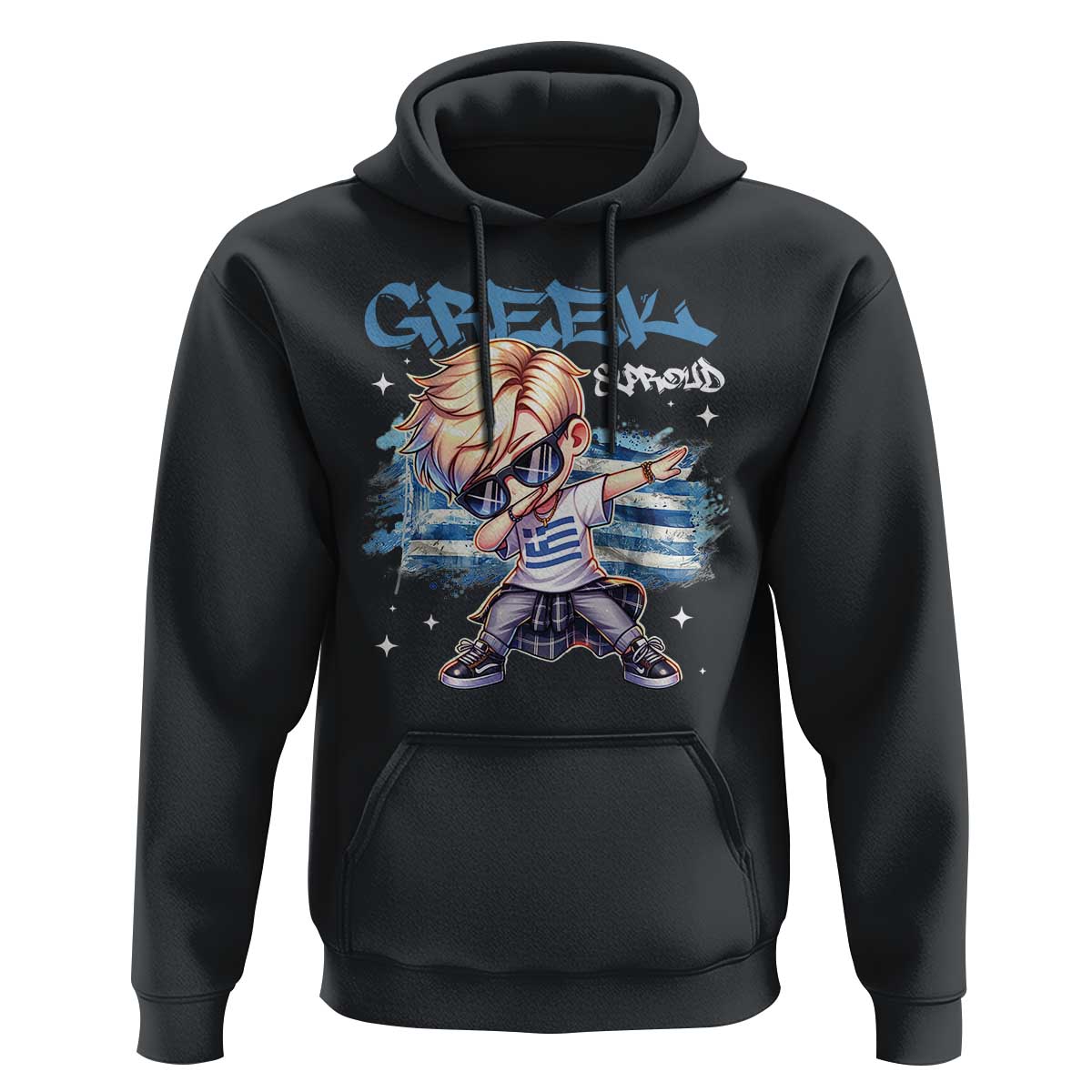 Funny Greek Boy Hoodie Greek And Proud Dabbing