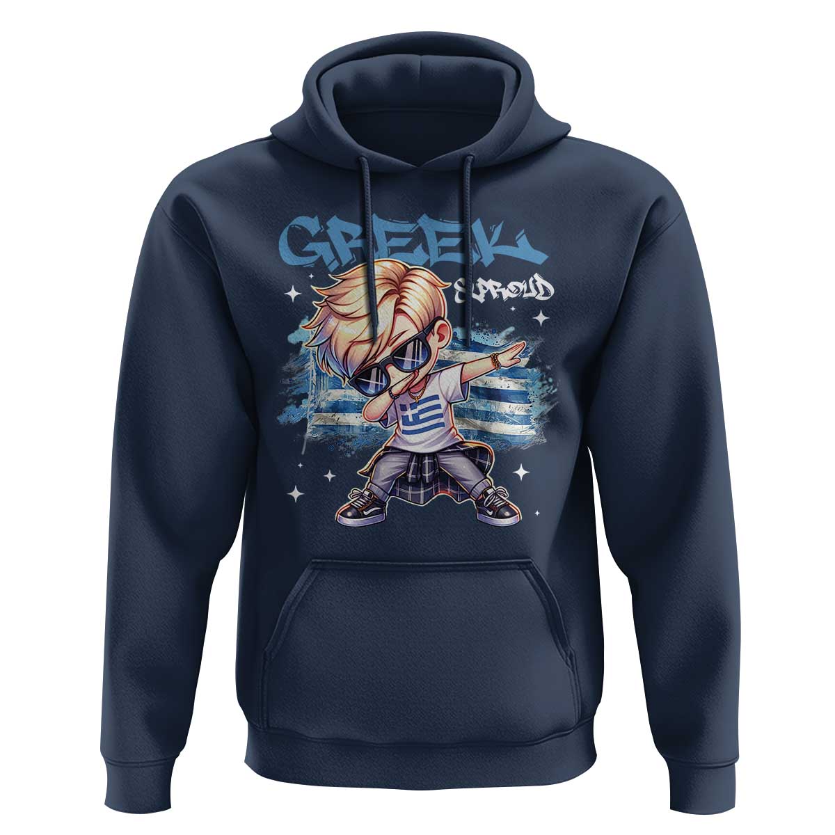 Funny Greek Boy Hoodie Greek And Proud Dabbing