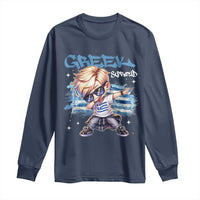 Funny Greek Boy Long Sleeve Shirt Greek And Proud Dabbing
