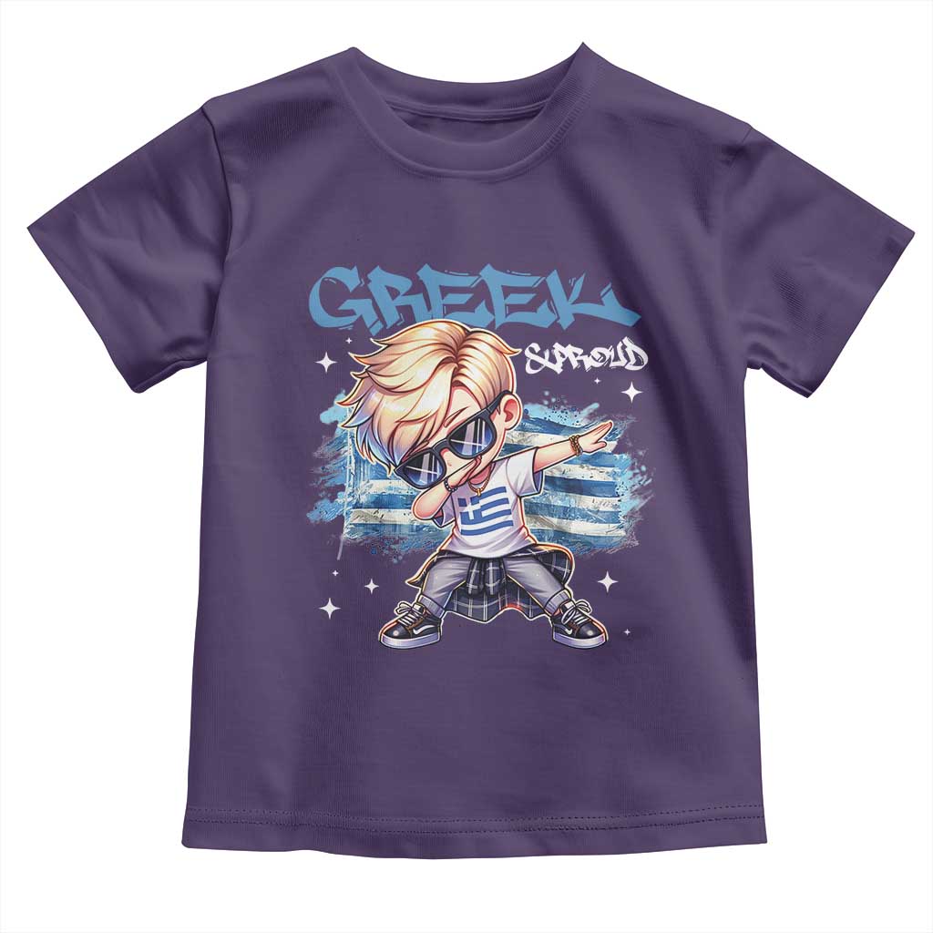 Funny Greek Boy Toddler T Shirt Greek And Proud Dabbing