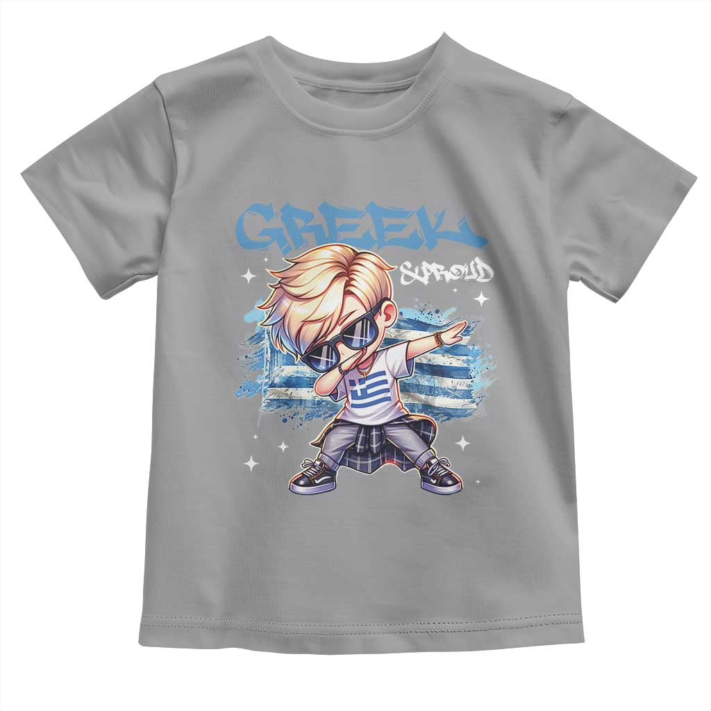 Funny Greek Boy Toddler T Shirt Greek And Proud Dabbing