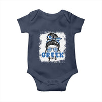 Greek Girl Pride Baby Onesie Proud Greece Messy Bun Girl