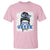 Greek Girl Pride T Shirt Proud Greece Messy Bun Girl