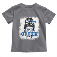 Greek Girl Pride Toddler T Shirt Proud Greece Messy Bun Girl