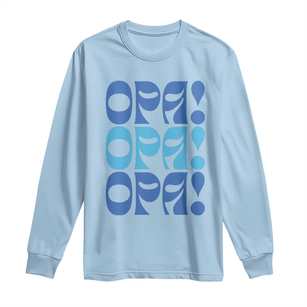 Greek Oops Opa Long Sleeve Shirt