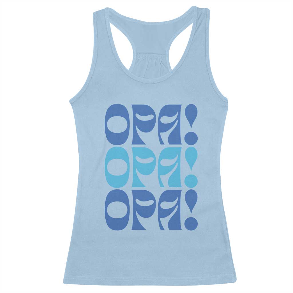 Greek Oops Opa Racerback Tank Top