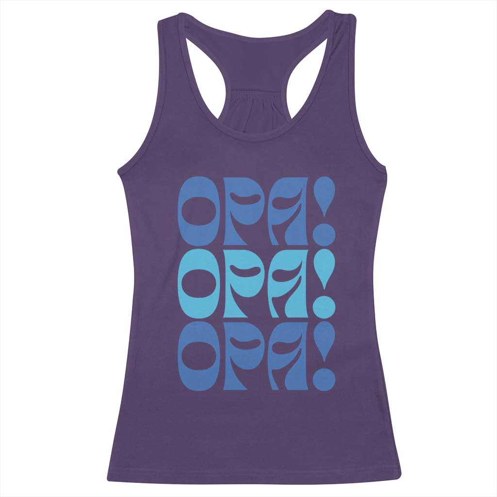 Greek Oops Opa Racerback Tank Top