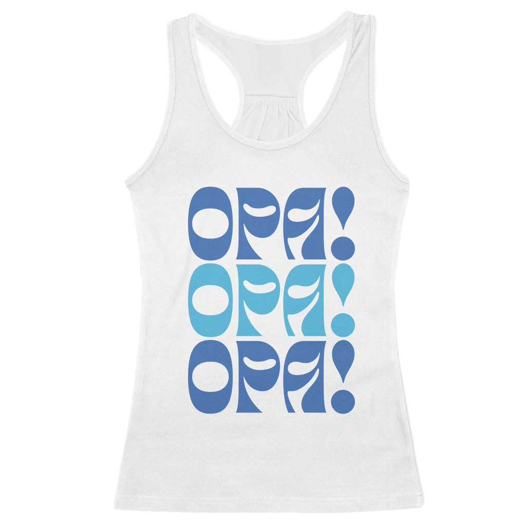 Greek Oops Opa Racerback Tank Top