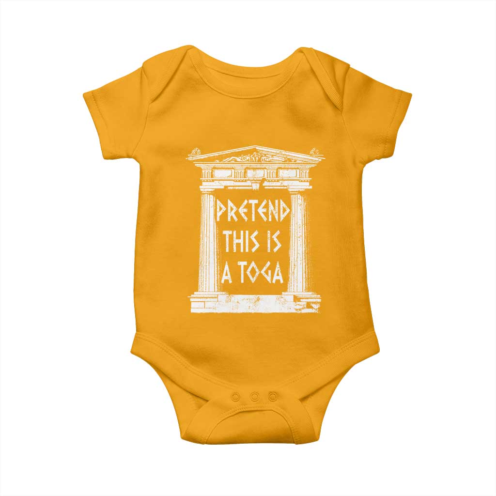 Greek Pride Baby Onesie Pretend This Is A Toga Party