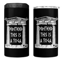 Greek Pride 4 in 1 Can Cooler Tumbler Pretend This Is A Toga Party