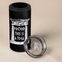 Greek Pride 4 in 1 Can Cooler Tumbler Pretend This Is A Toga Party