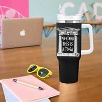 Greek Pride Tumbler With Handle Pretend This Is A Toga Party