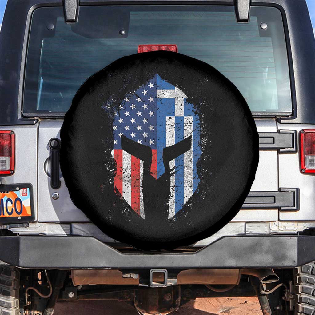 Greek American Pride Spare Tire Cover Greece Spartan Helmet