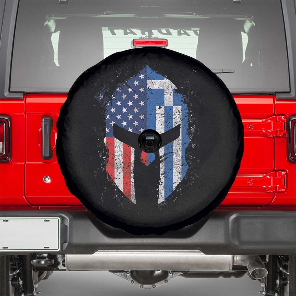 Greek American Pride Spare Tire Cover Greece Spartan Helmet