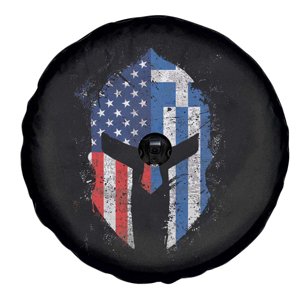 Greek American Pride Spare Tire Cover Greece Spartan Helmet