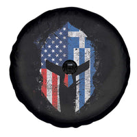 Greek American Pride Spare Tire Cover Greece Spartan Helmet