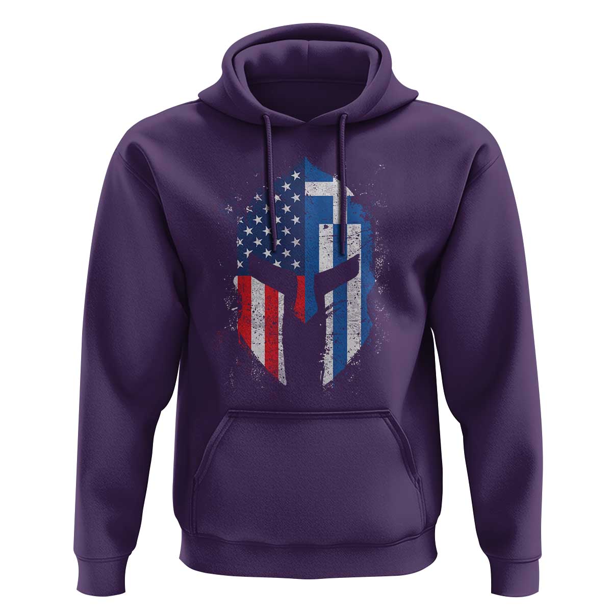 Greek American Pride Hoodie Greece Spartan Helmet
