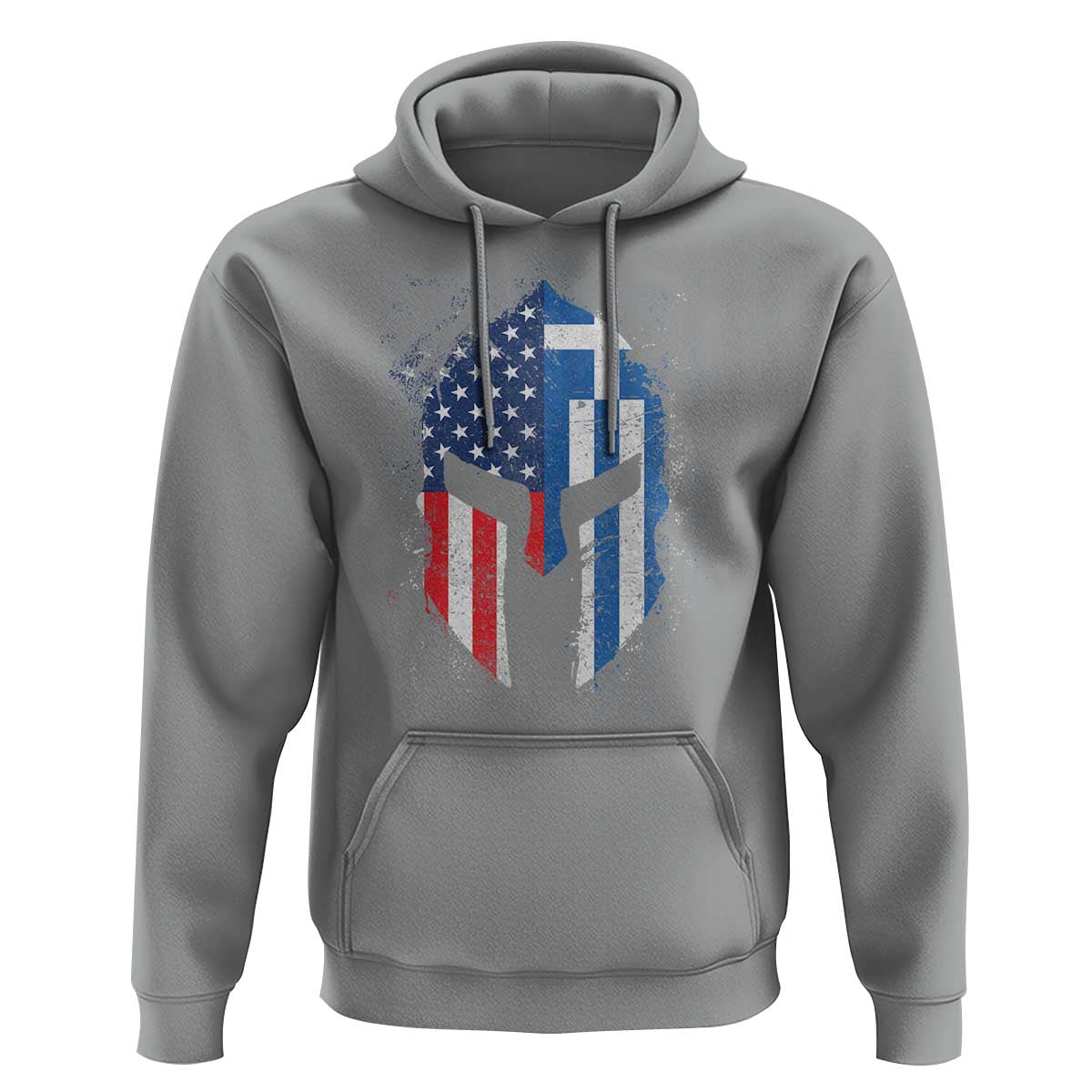 Greek American Pride Hoodie Greece Spartan Helmet