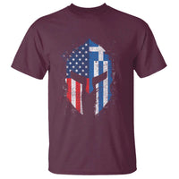 Greek American Pride T Shirt Greece Spartan Helmet