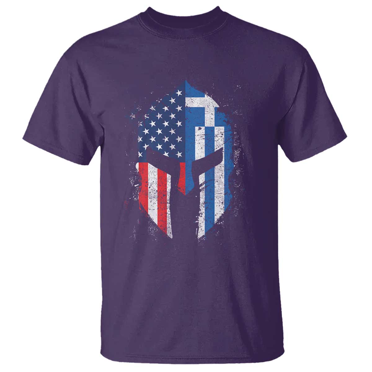 Greek American Pride T Shirt Greece Spartan Helmet