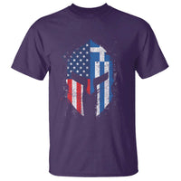 Greek American Pride T Shirt Greece Spartan Helmet
