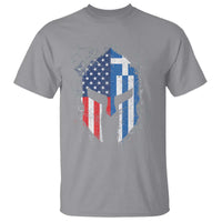 Greek American Pride T Shirt Greece Spartan Helmet
