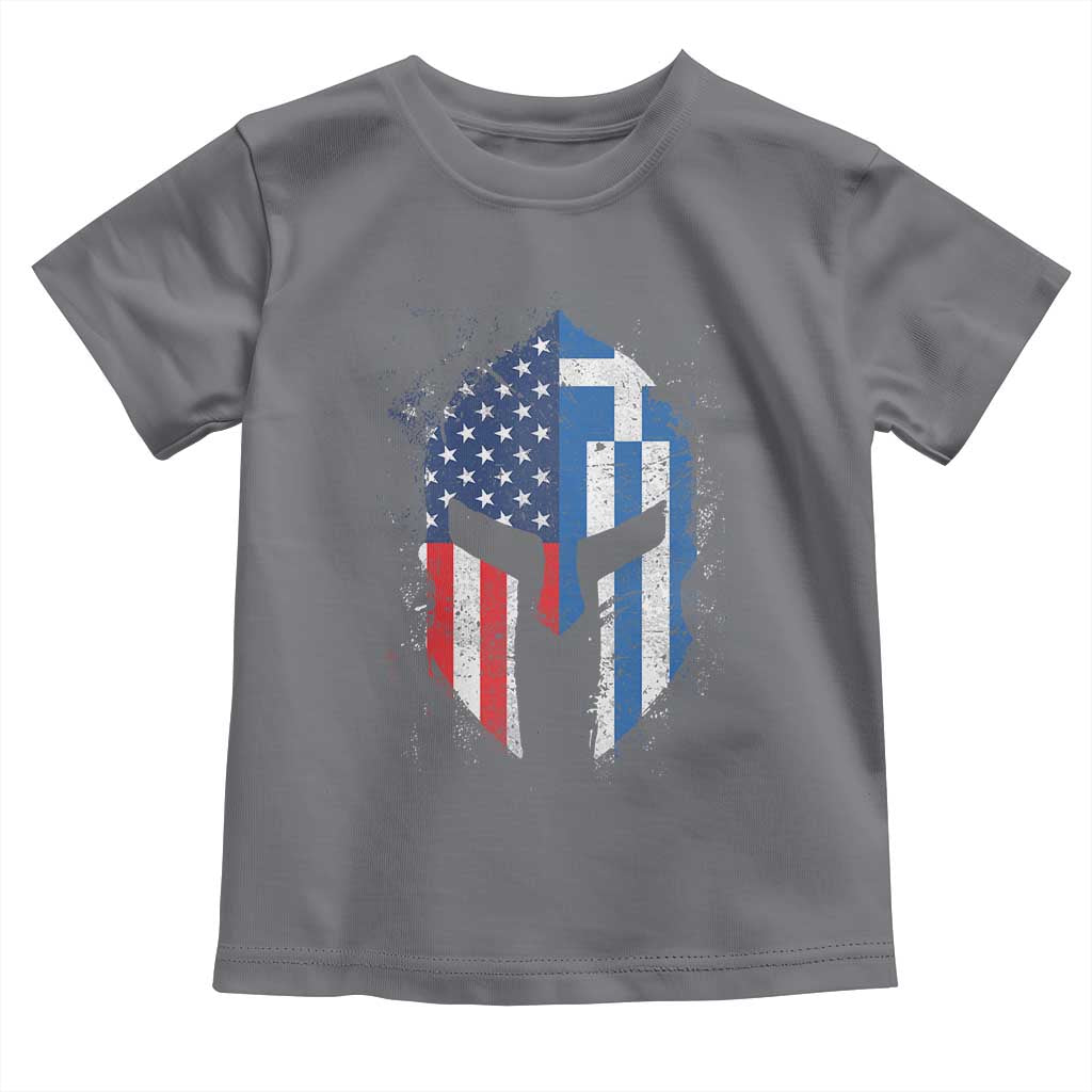 Greek American Pride Toddler T Shirt Greece Spartan Helmet