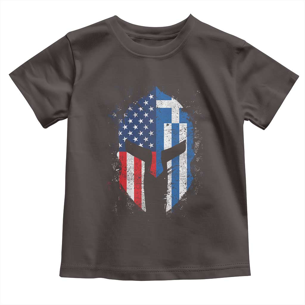 Greek American Pride Toddler T Shirt Greece Spartan Helmet