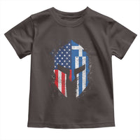 Greek American Pride Toddler T Shirt Greece Spartan Helmet